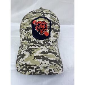 Chicago Bears Hat New Era 39Thirty Digital Camo Salute To Service Hunting S/M